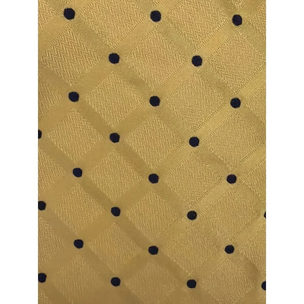 Tommy Hilfiger Yellow Blue Polka Dot Silk Men’s Necktie